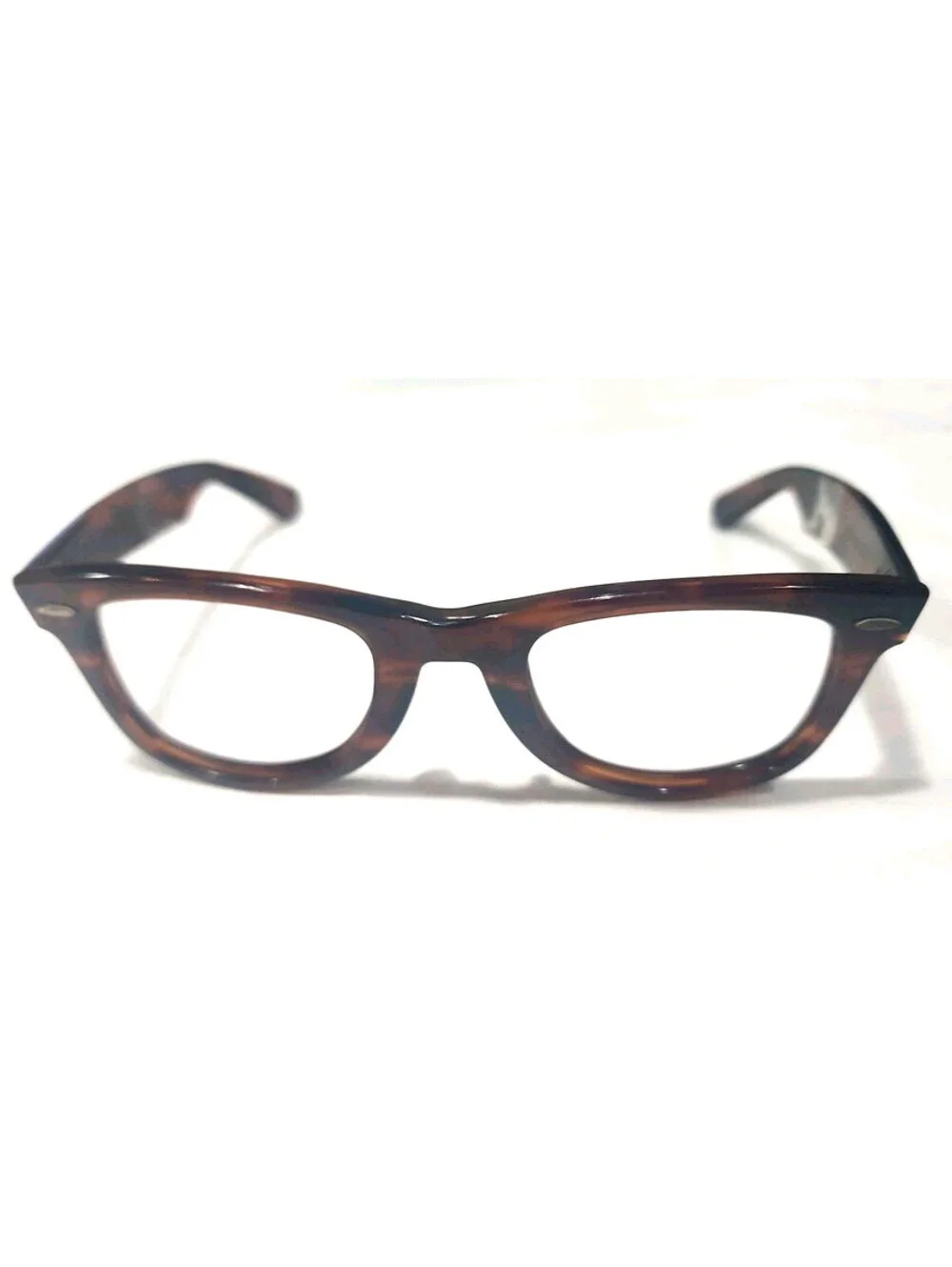 Ray Ban B&L Vintage Wayfarer Brown Sunglasses Frame Read